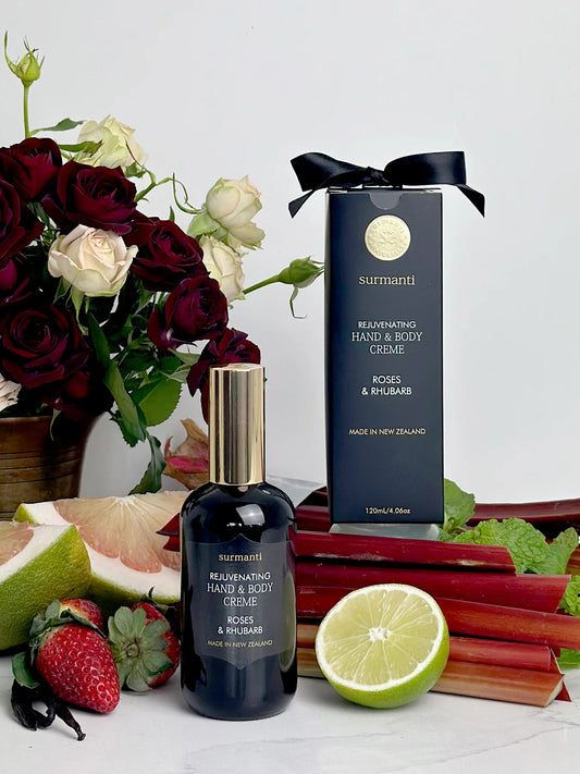 Surmanti Roses & Rhubarb Hand & Body Creme 120ml
