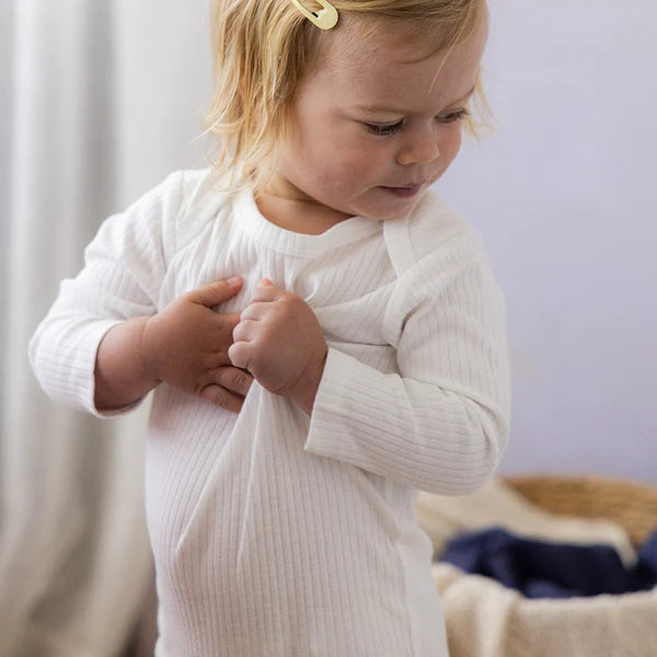 Hello Poppet Long Sleeve Ribbed Bodysuit