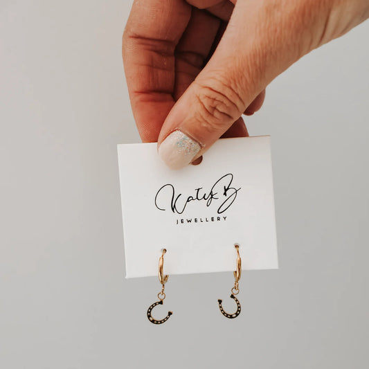 Katy B Horse Shoe Hoop Earrings