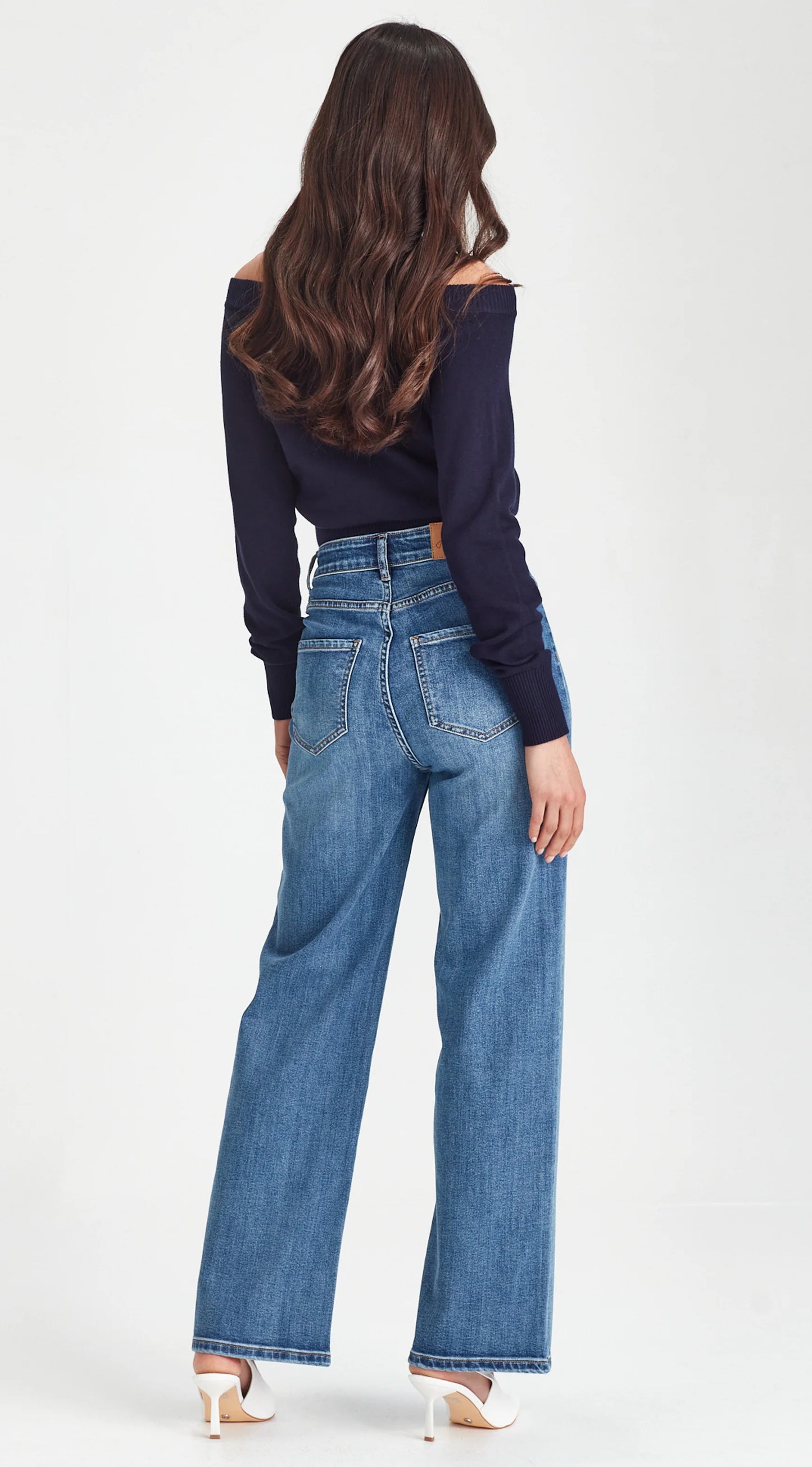 Junkfood Libby Wide Leg Denim Blue Jean
