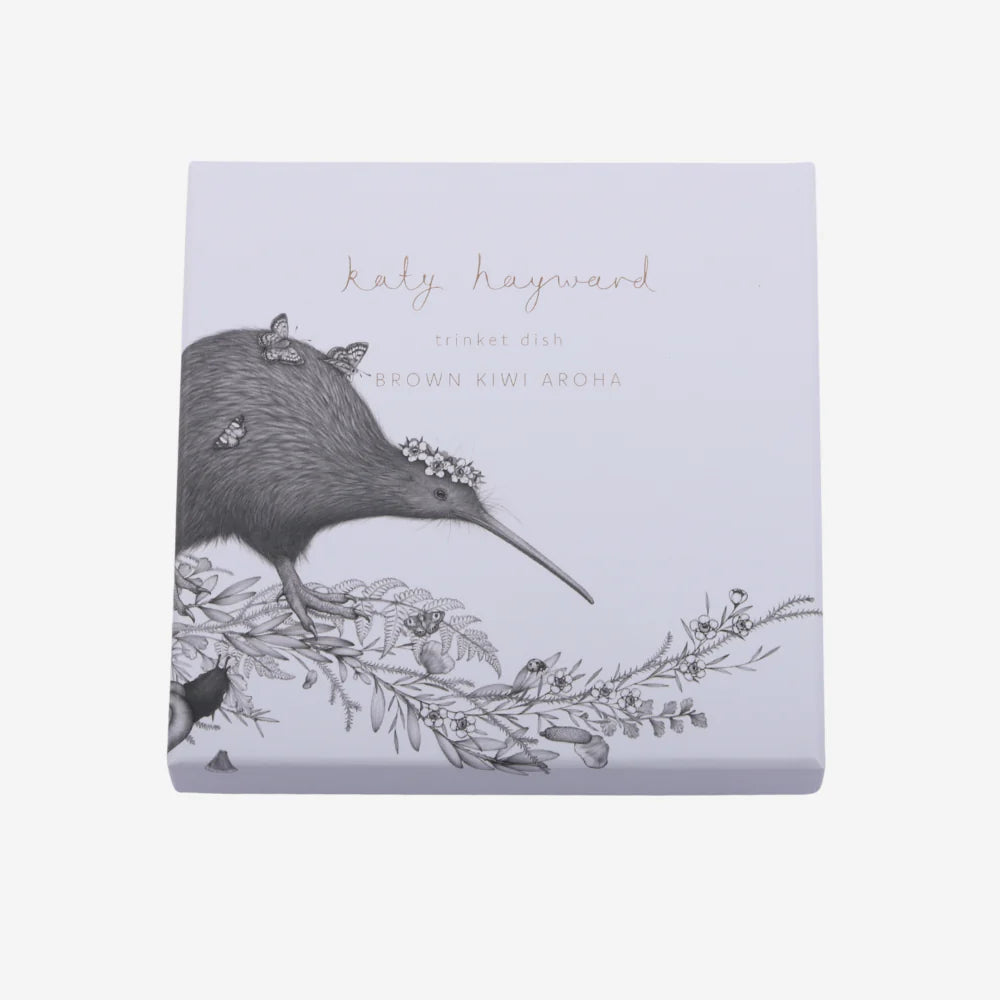 Katy Hayward Trinket Dish - Walking with Aroha - Brown Kiwi