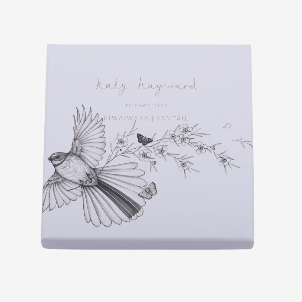 Katy Hayward Trinket Dish - Fly With Me - Piwakawaka/Fantail
