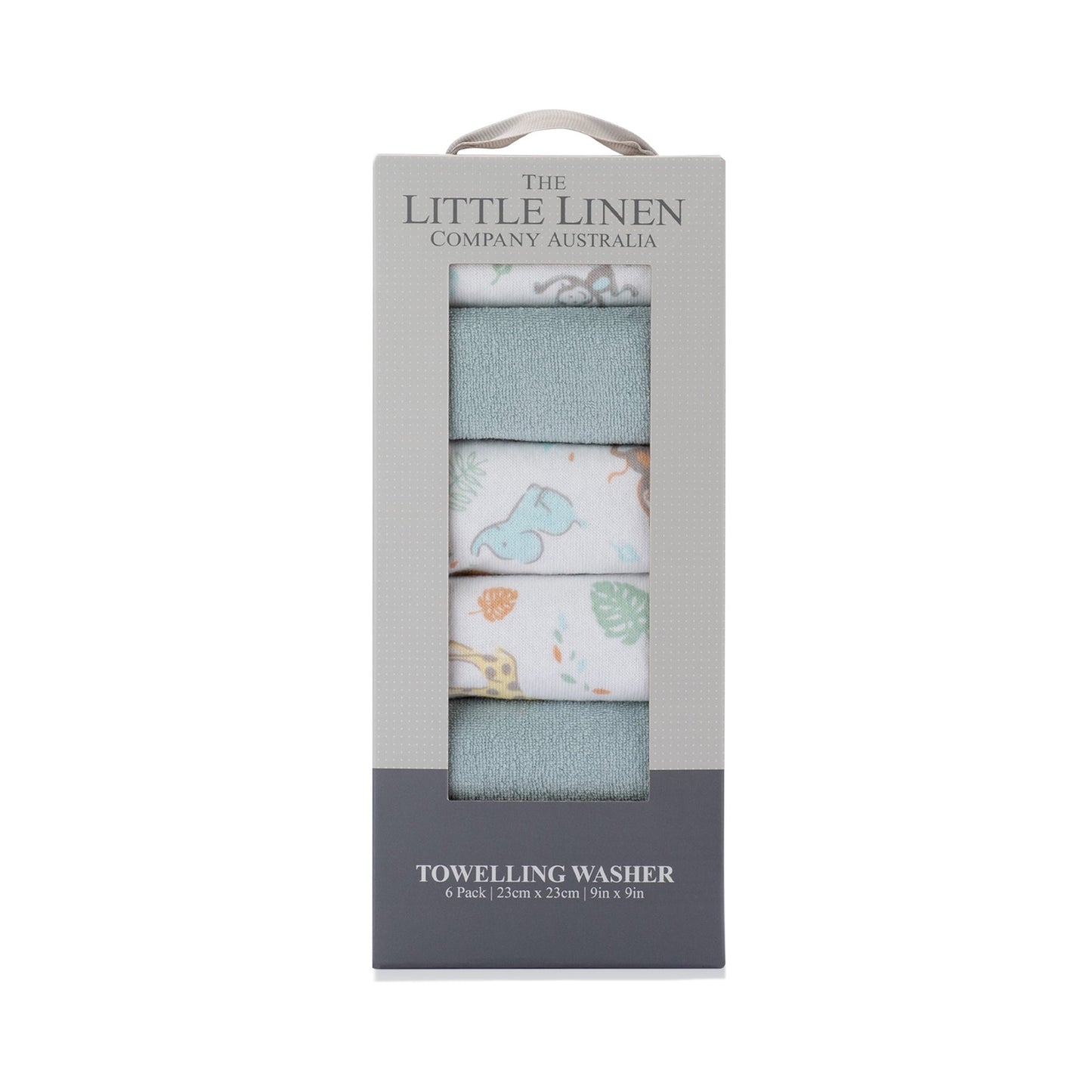 Little Linen Toweling Washer 6 pk | Savanna Giraffe