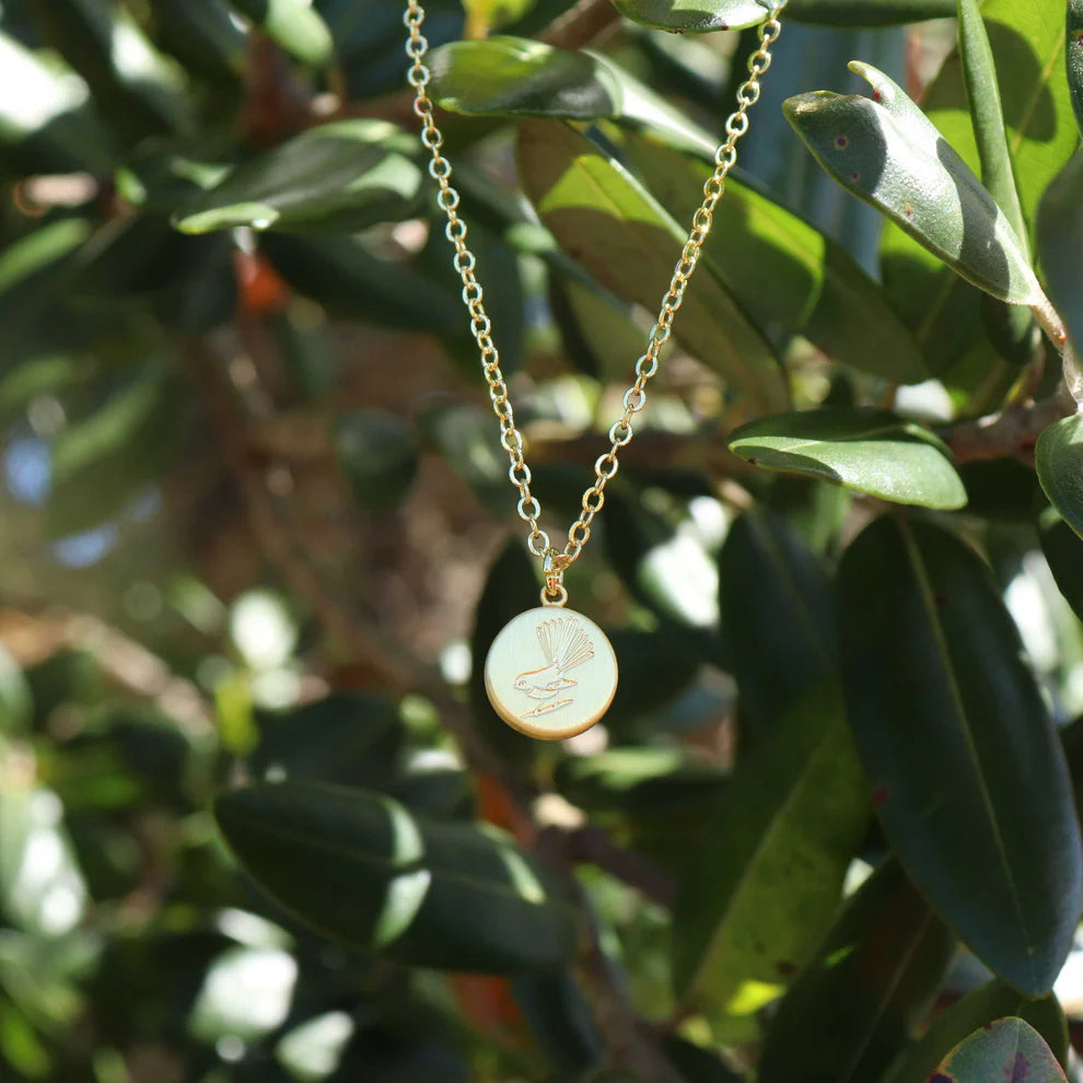 Little Taonga Round Fantail | Necklace or Earrings