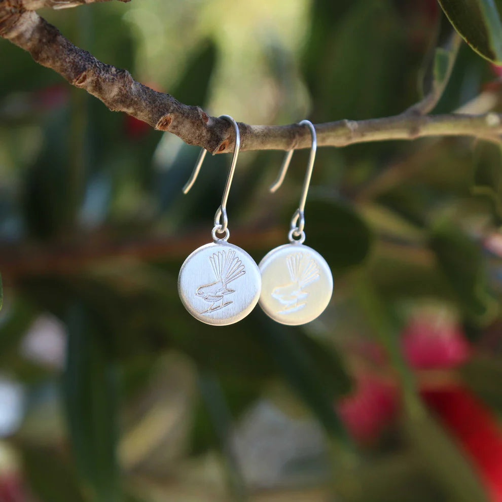 Little Taonga Round Fantail | Necklace or Earrings