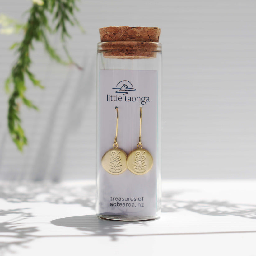 Little Taonga Round Tiki | Necklace or Earrings