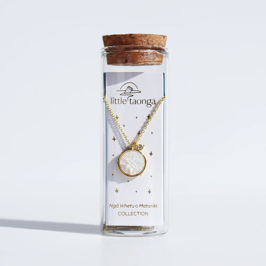 Little Taonga Mother of Pearl Matariki Whetū Necklace