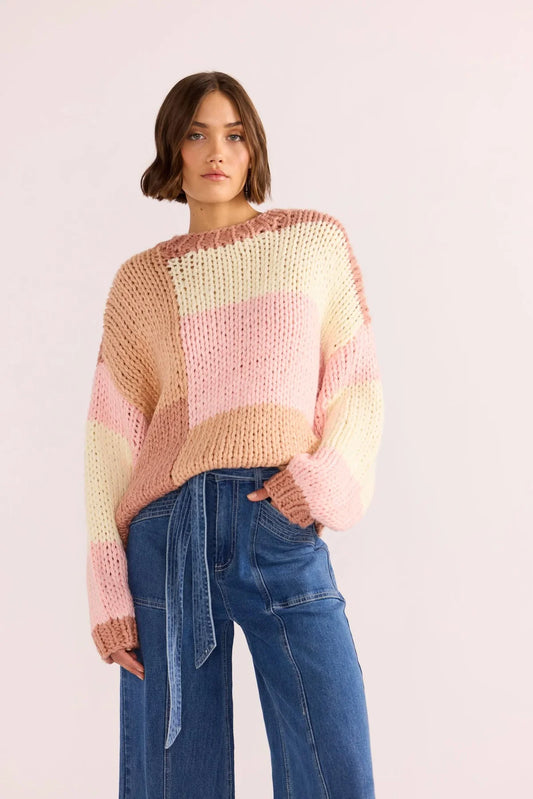 Mink Pink Marcella Colour Block Sweater