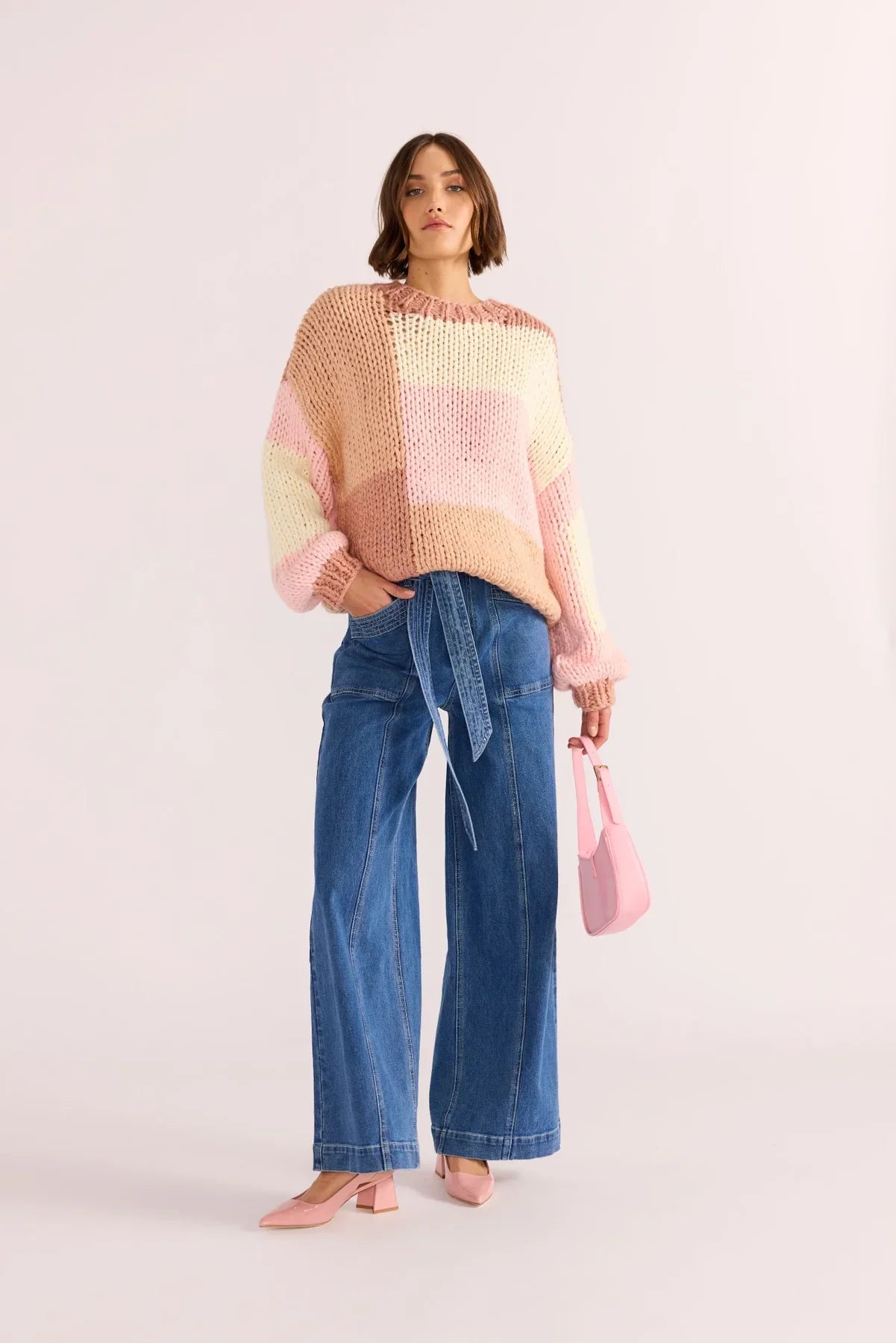 Mink Pink Marcella Colour Block Sweater