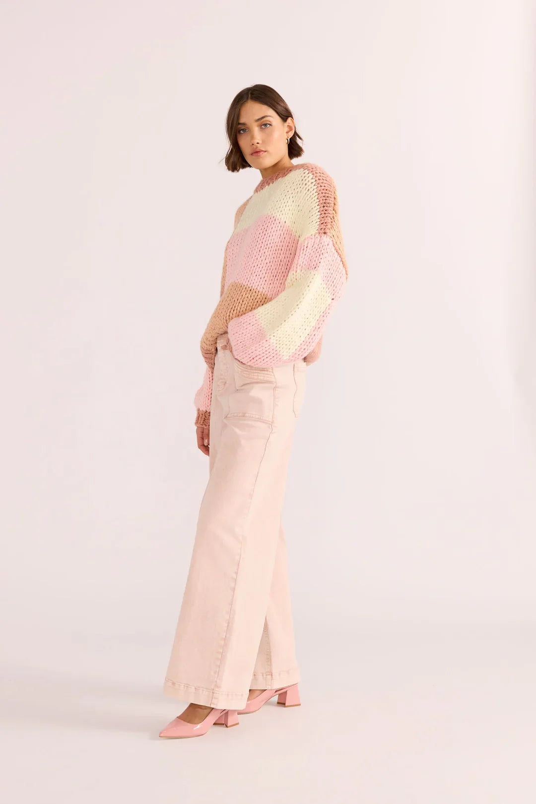 Mink Pink Marcella Colour Block Sweater