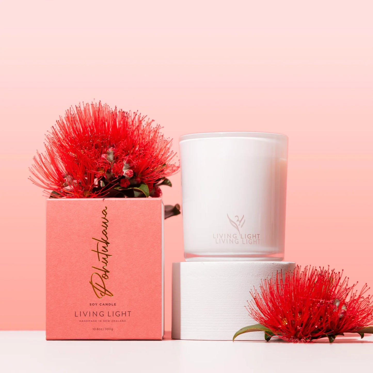 Living Light Large Soy Candle - Pohutukawa