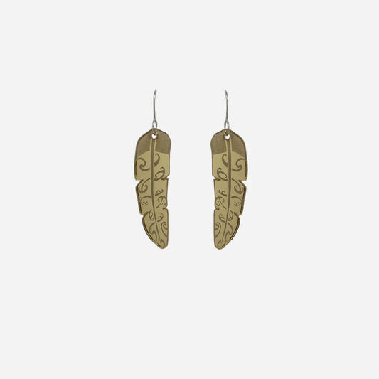 Nichola Earrings - Te Raukura | Mirror Gold