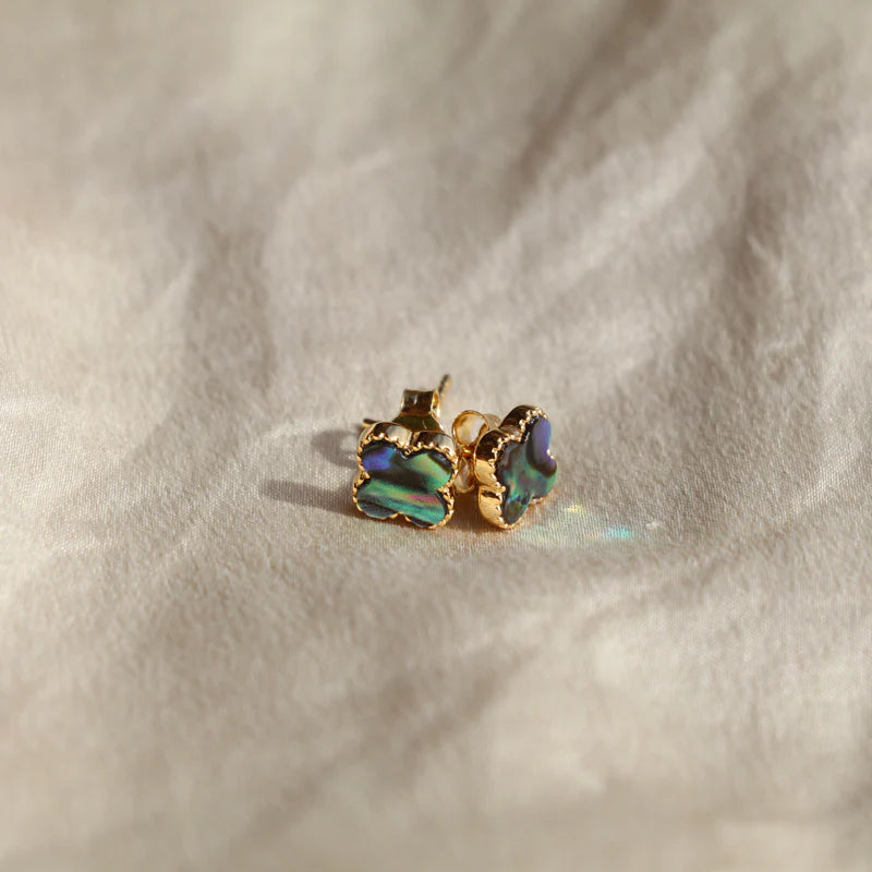 Little Taonga Paua Clover Earrings