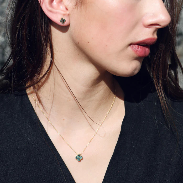 Little Taonga Paua Clover Necklace