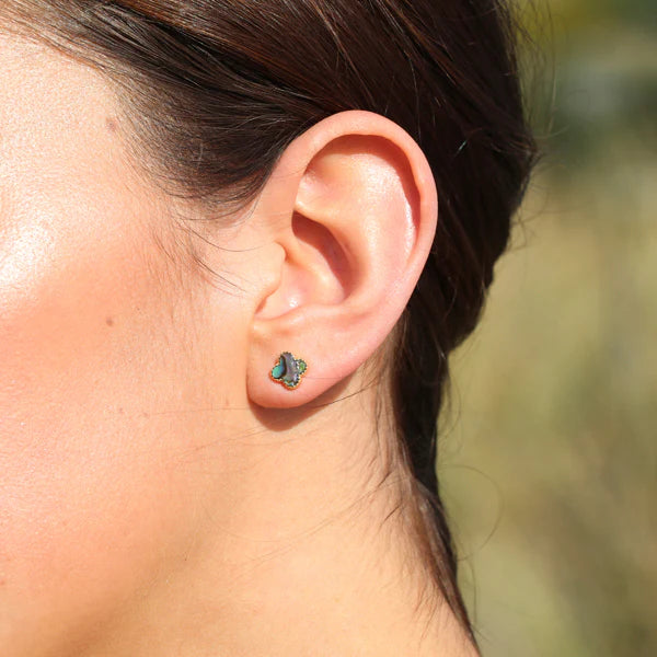 Little Taonga Paua Clover Earrings