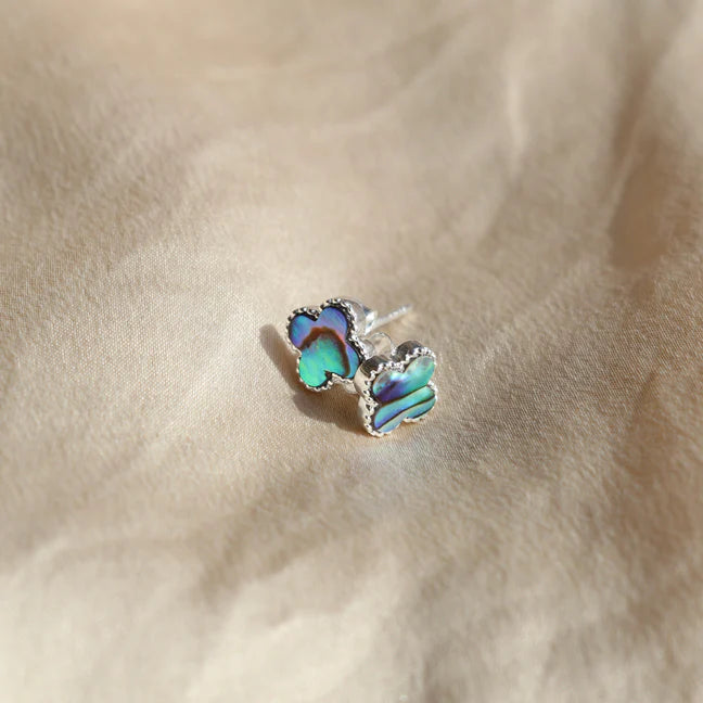 Little Taonga Paua Clover Earrings