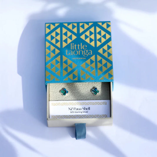 Little Taonga Paua Clover Earrings