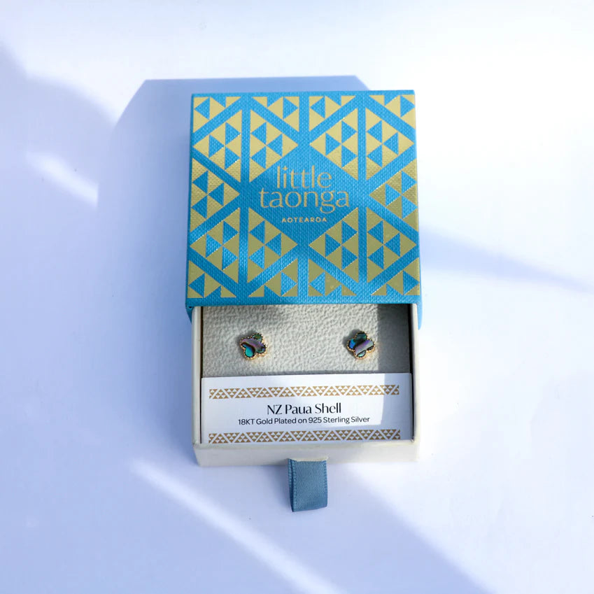 Little Taonga Paua Clover Earrings