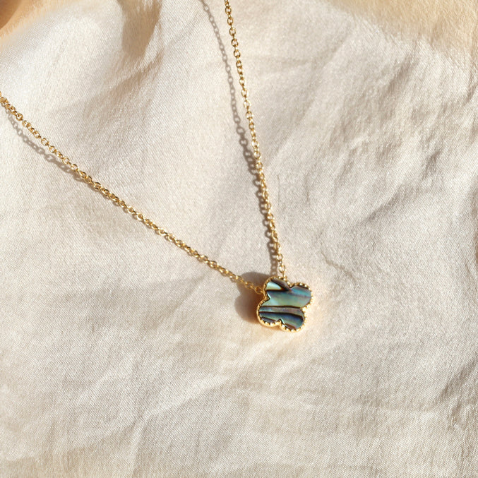 Little Taonga Paua Clover Necklace