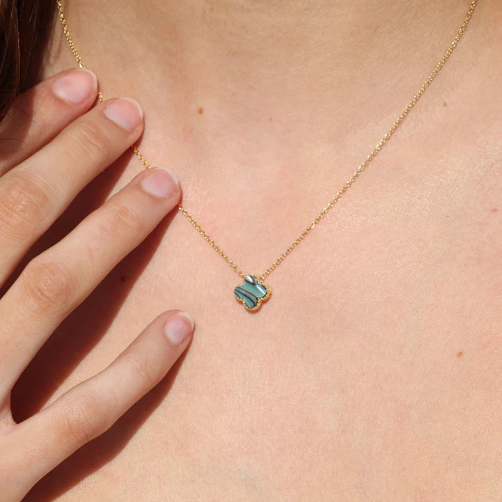 Little Taonga Paua Clover Necklace