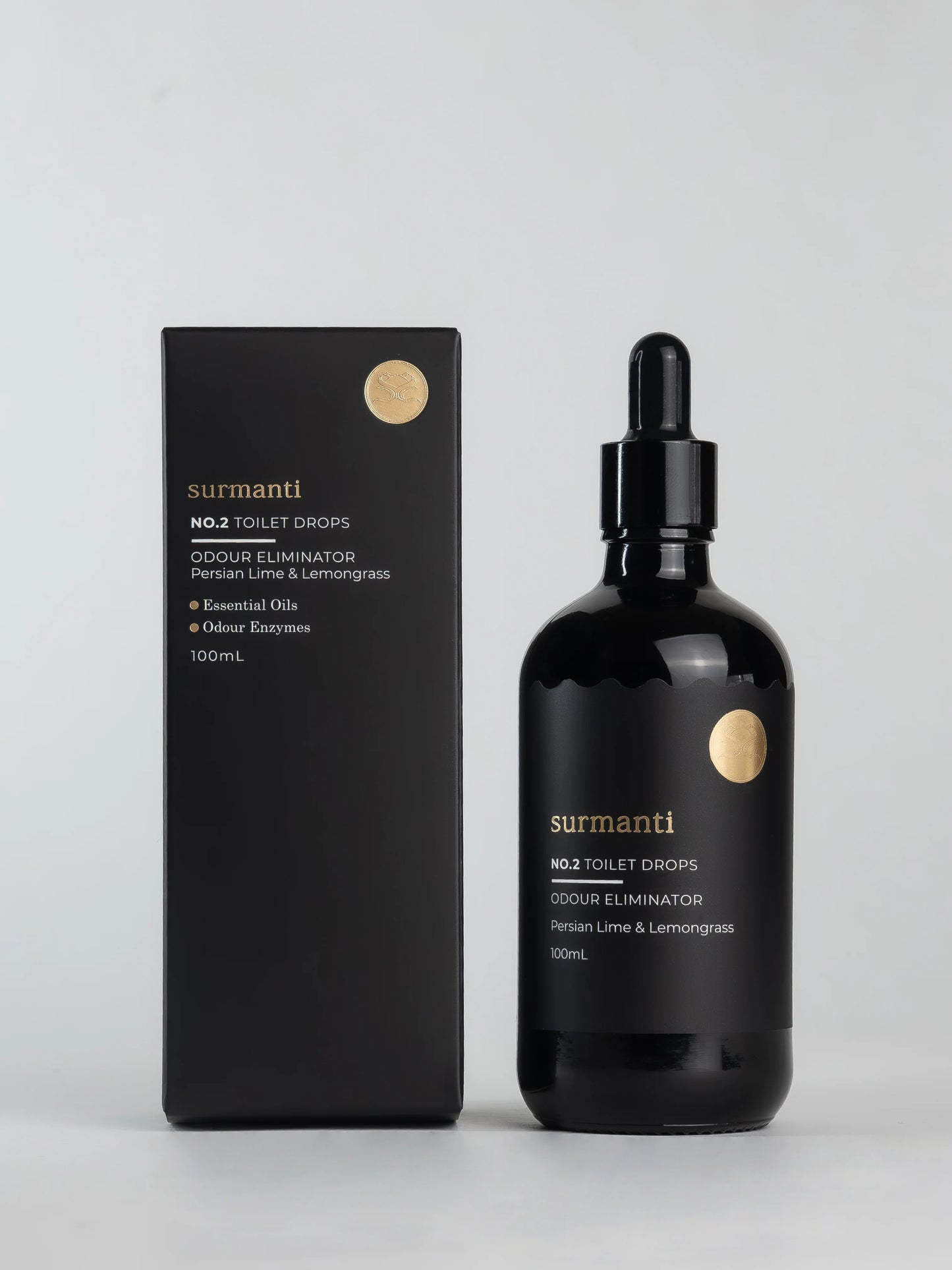 Surmanti Natural No.2 Toilet Drops - Persian Lime & Lemongrass 100mL
