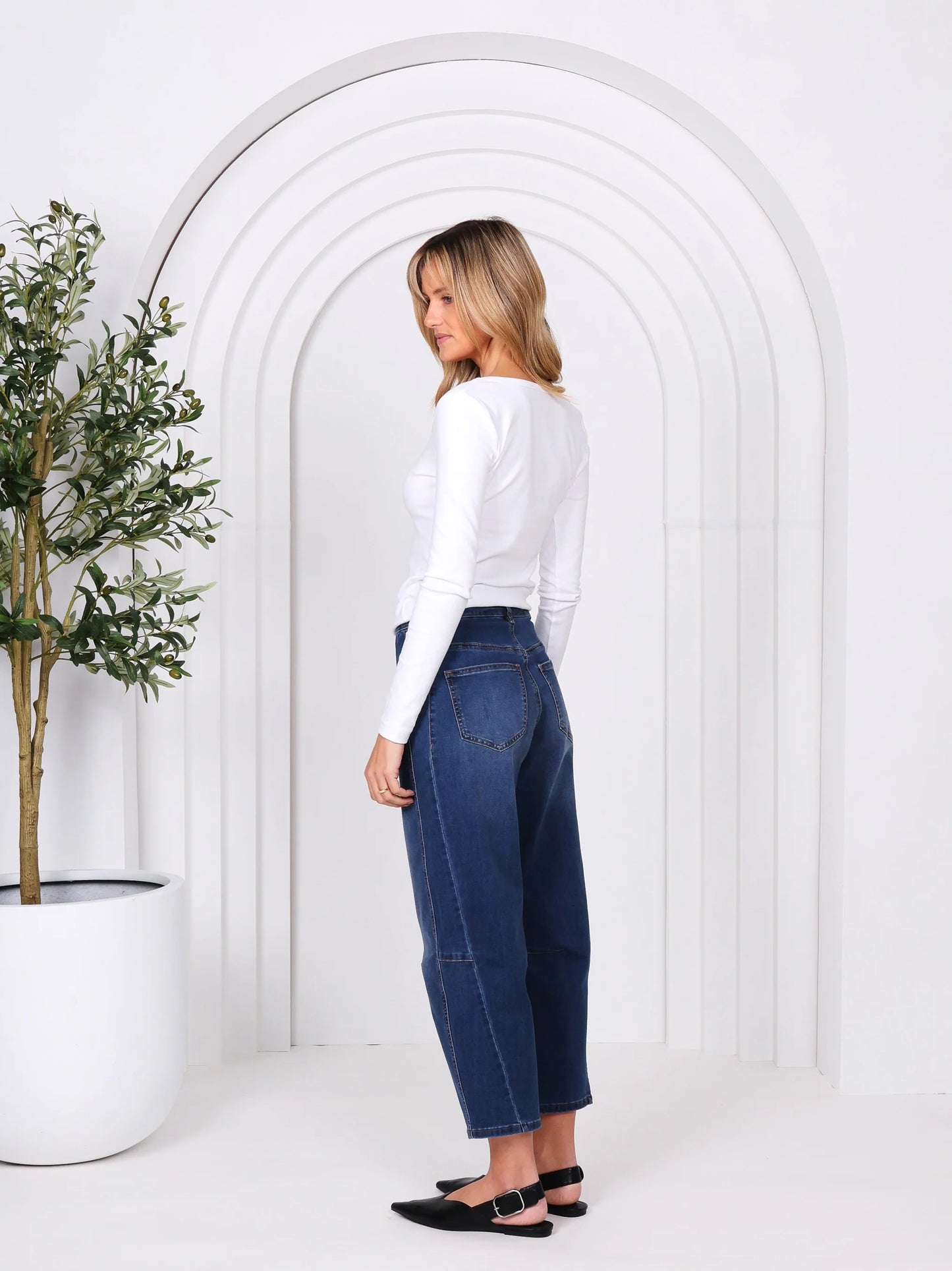 Monaco Toni Barrel Jeans | Blue