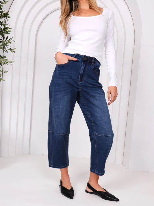 Monaco Toni Barrel Jeans | Blue