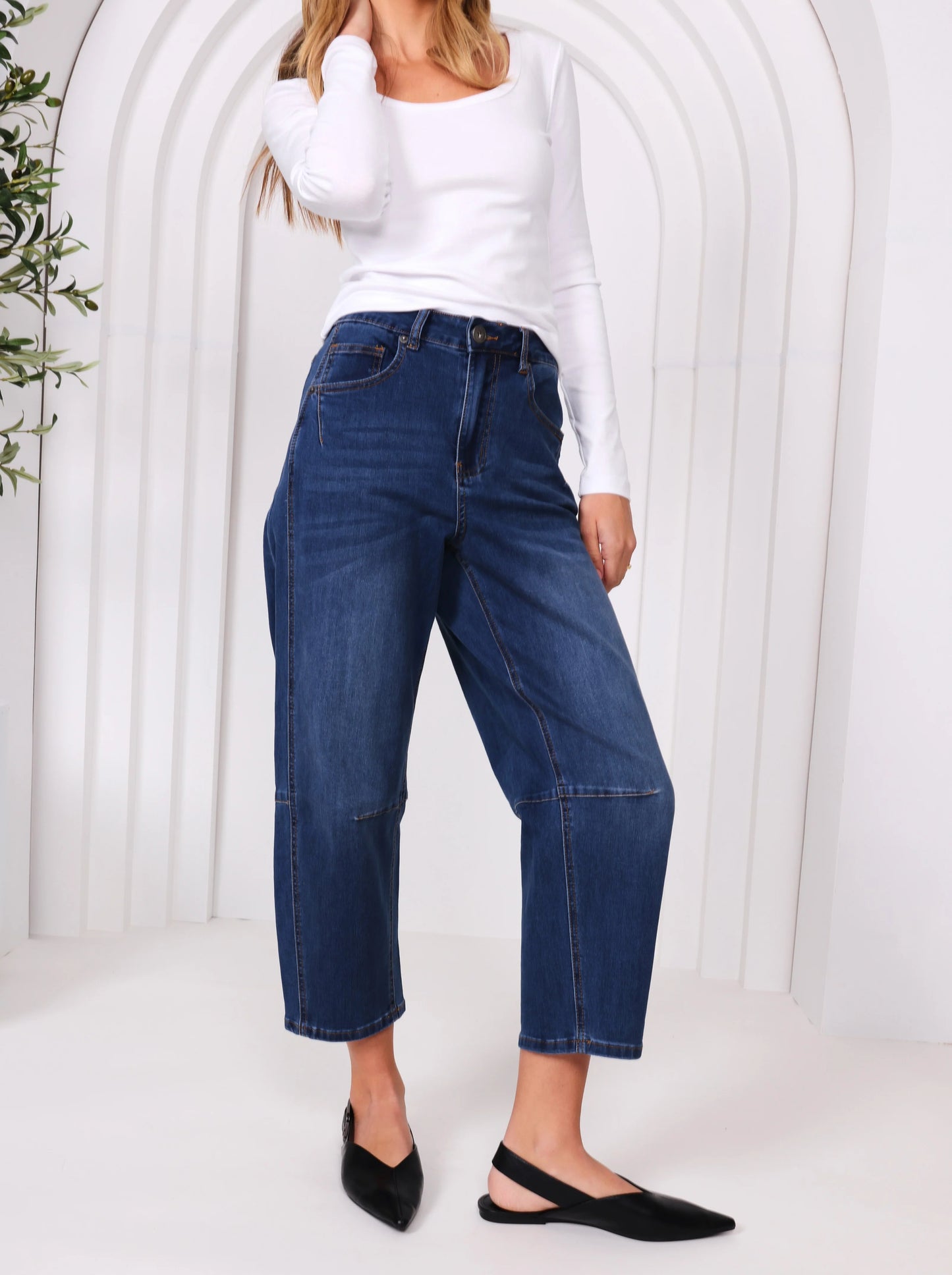 Monaco Toni Barrel Jeans | Blue