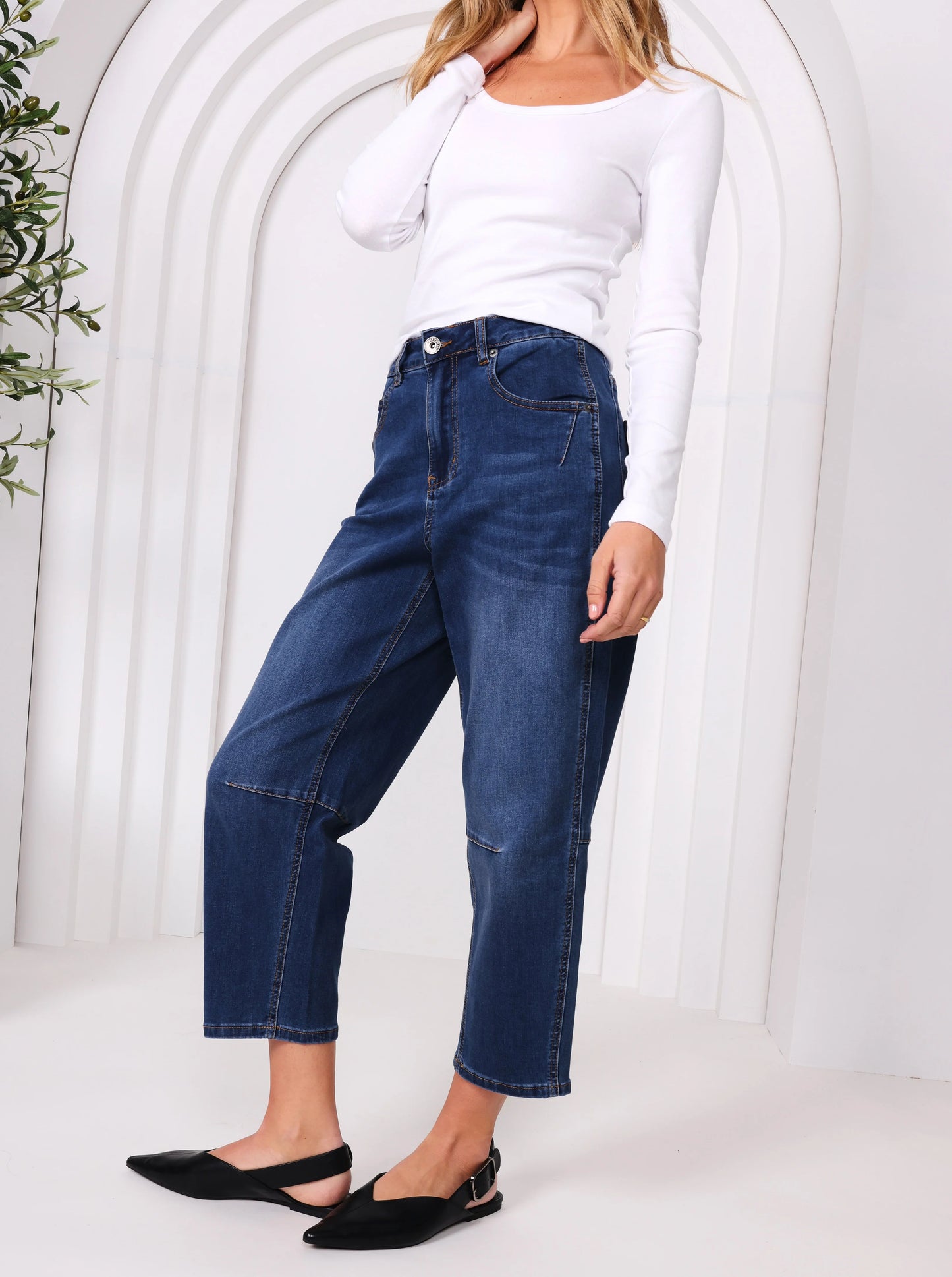 Monaco Toni Barrel Jeans | Blue