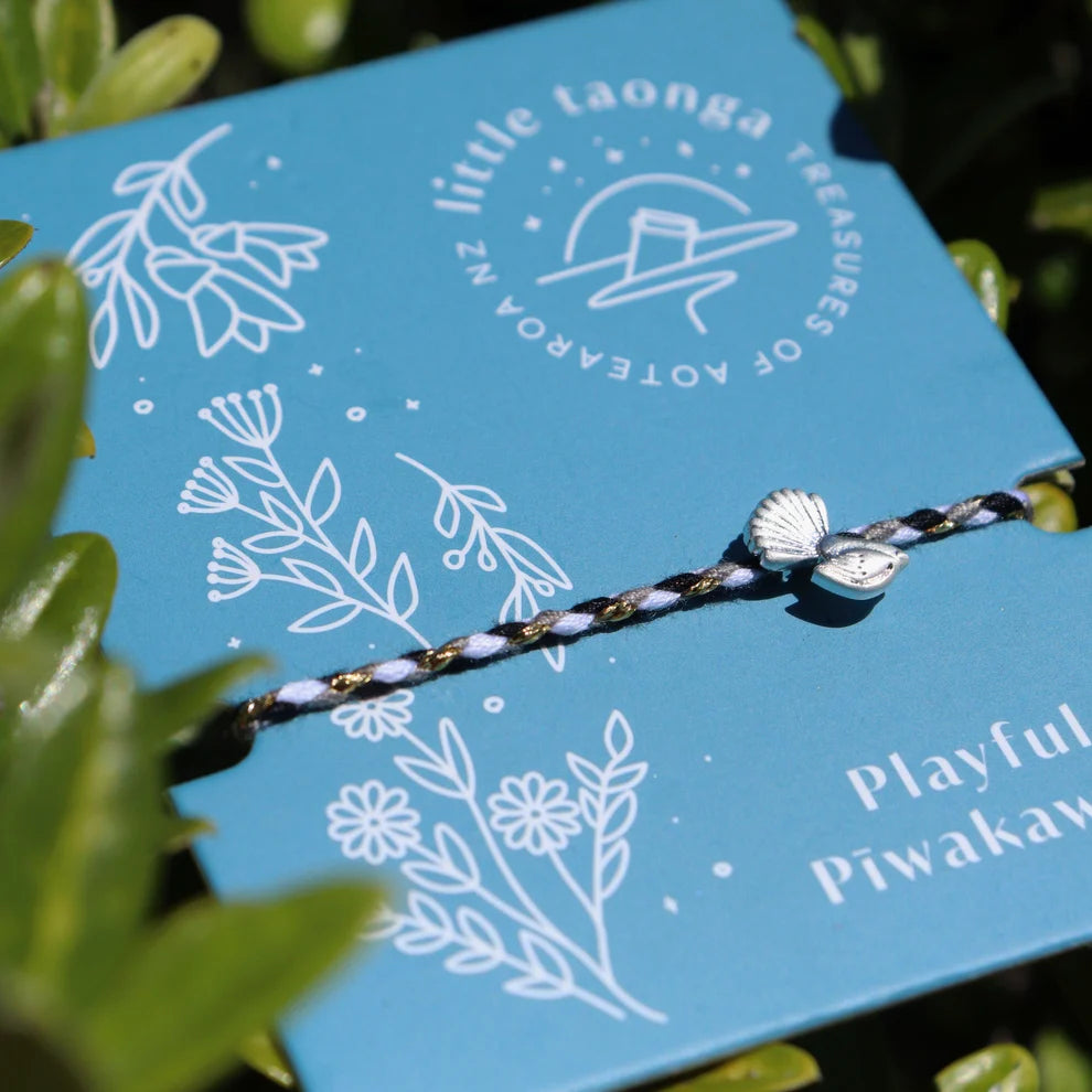 Little Taonga Playful Piwakawaka Rope Bracelet