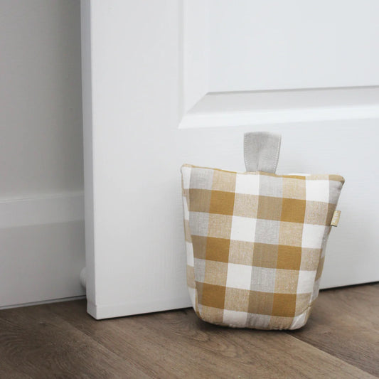 Raine & Humble Door Stopper | Yellow Sunset Check