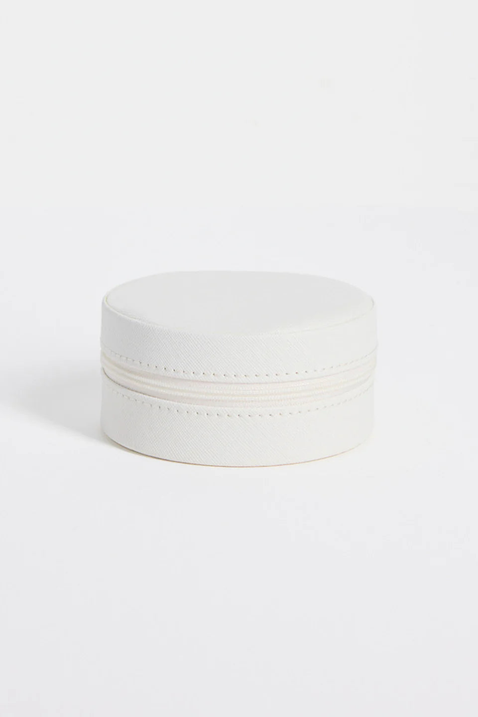Humble + Heart Round White Jewellery Travel Case