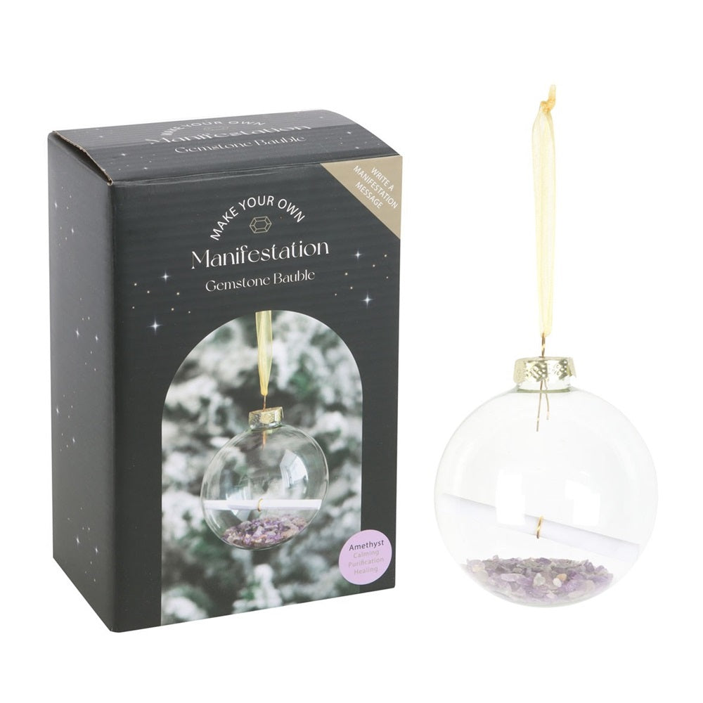 Manifestation Christmas Glass Bauble Crystal Kit
