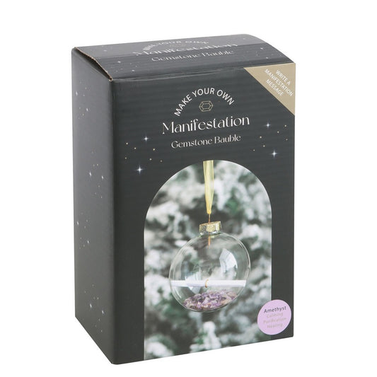 Manifestation Christmas Glass Bauble Crystal Kit