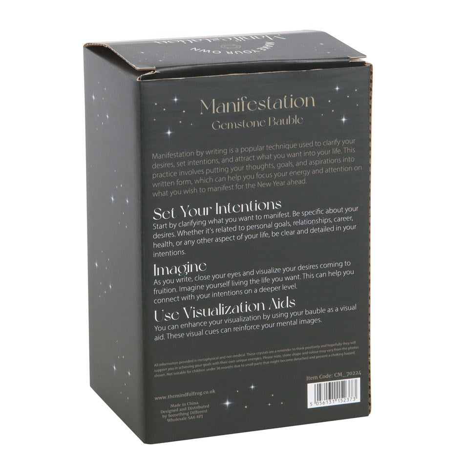 Manifestation Christmas Glass Bauble Crystal Kit