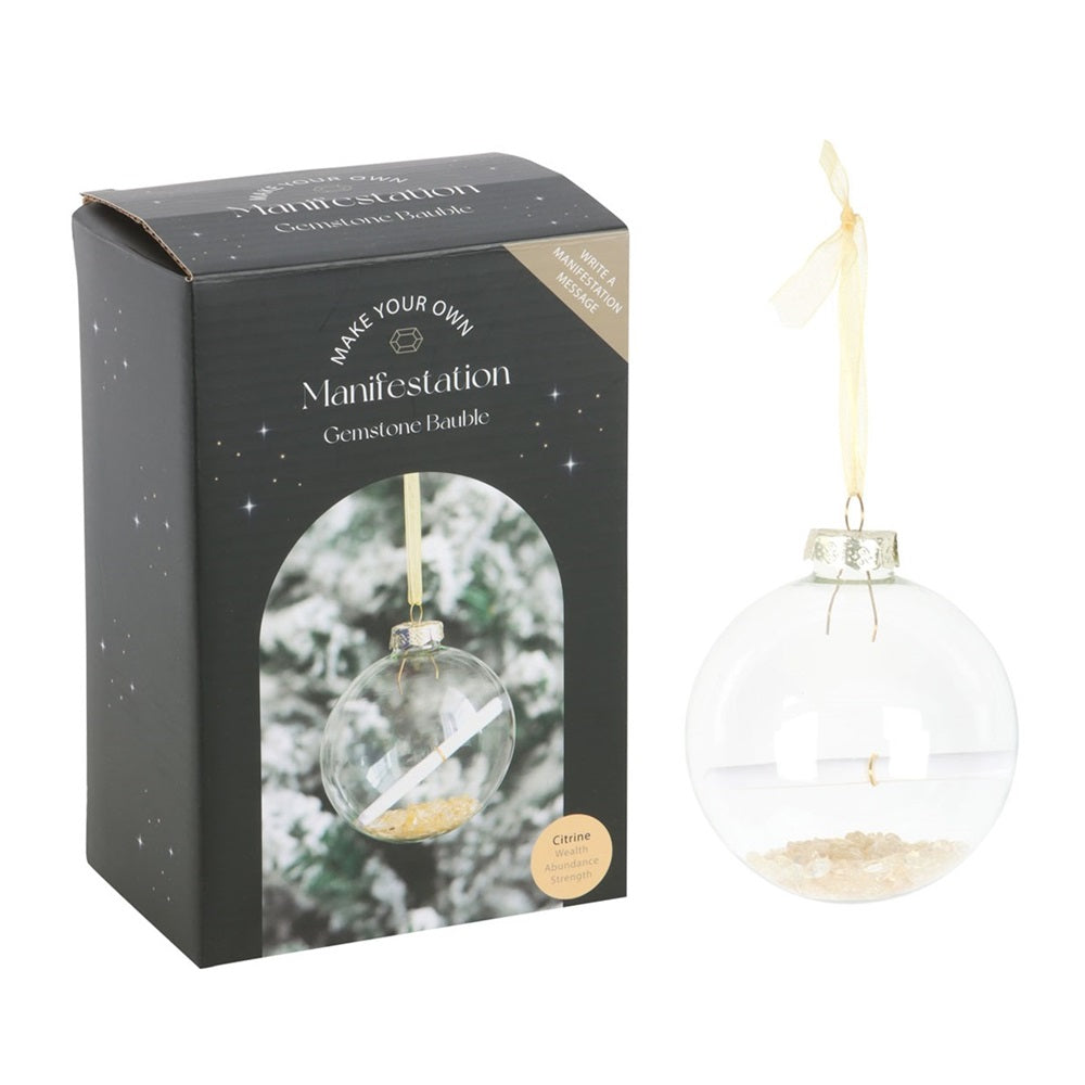 Manifestation Christmas Glass Bauble Crystal Kit
