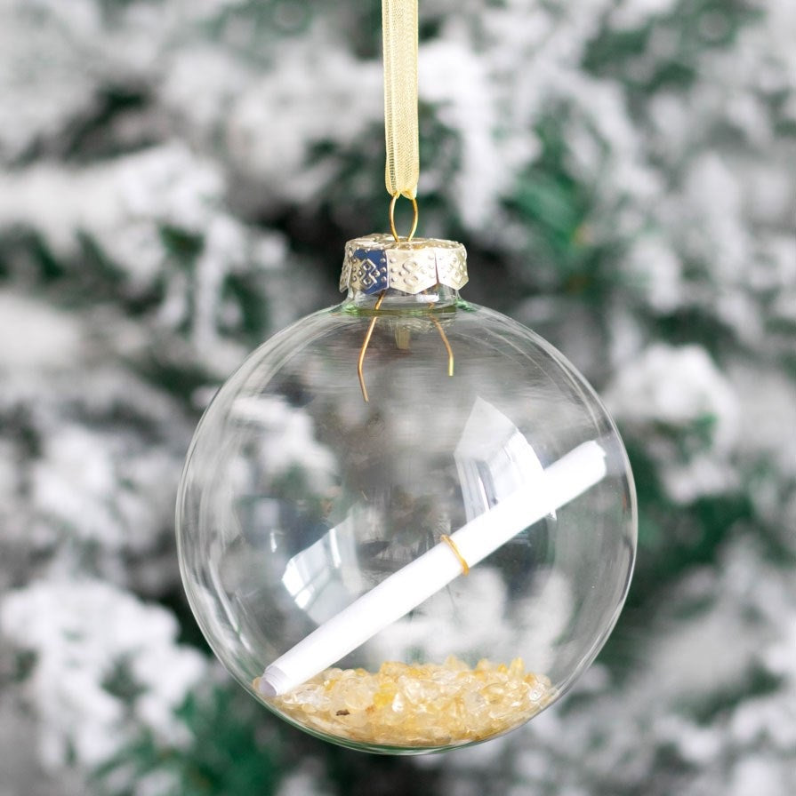 Manifestation Christmas Glass Bauble Crystal Kit
