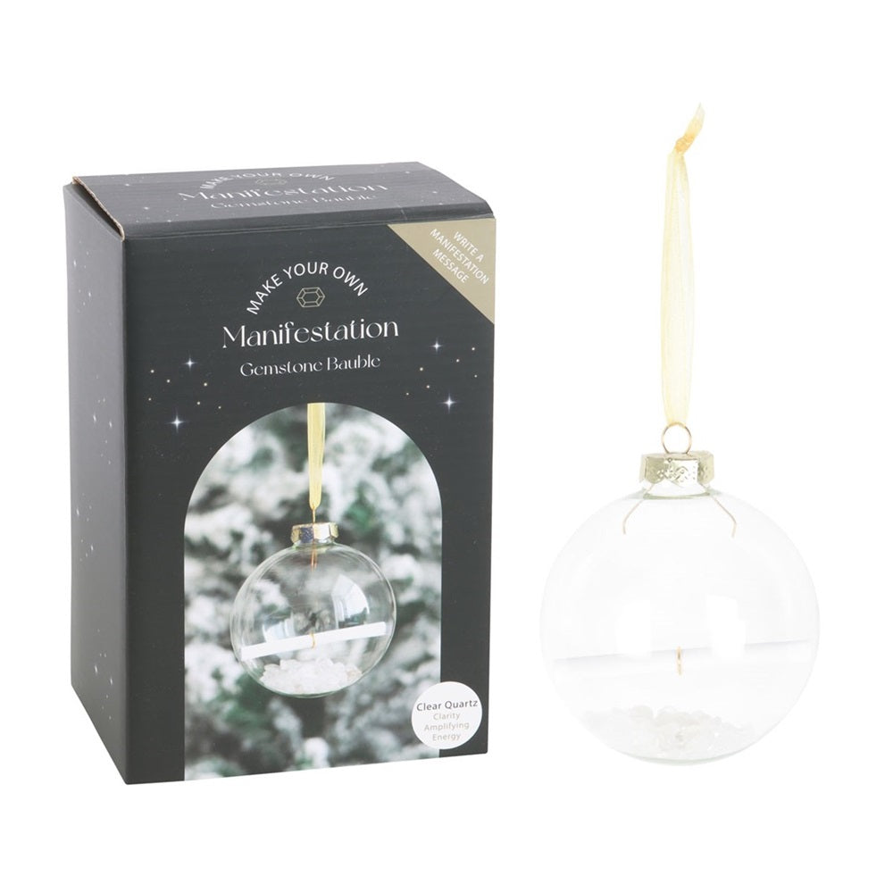 Manifestation Christmas Glass Bauble Crystal Kit