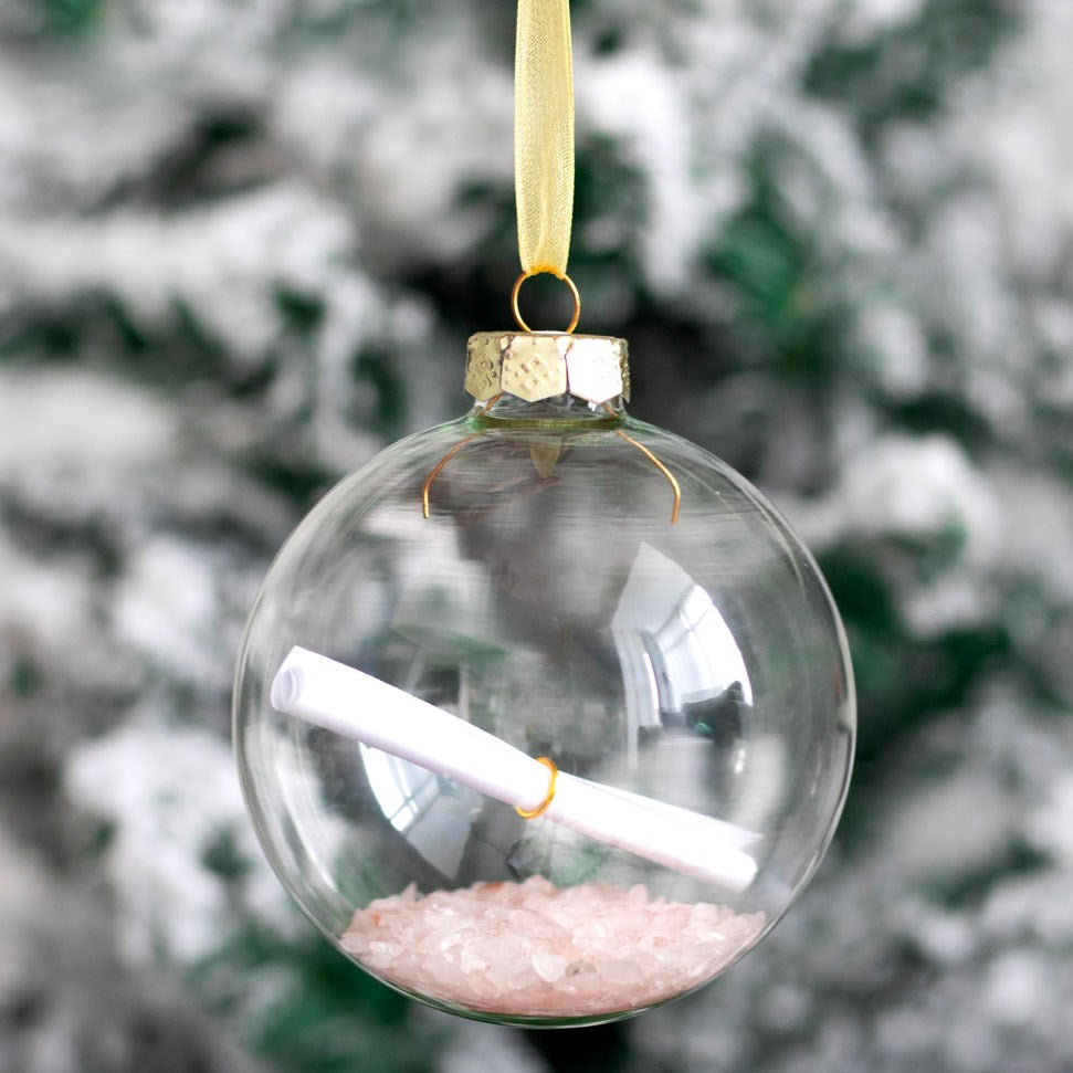 Manifestation Christmas Glass Bauble Crystal Kit