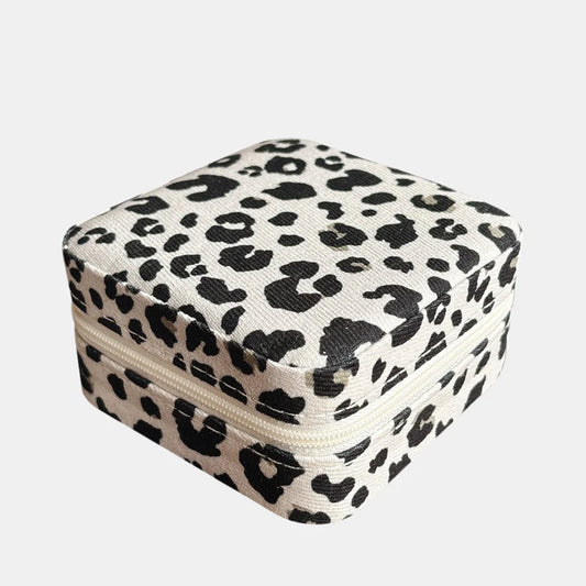 Estelle Jewellery Box | White Leopard