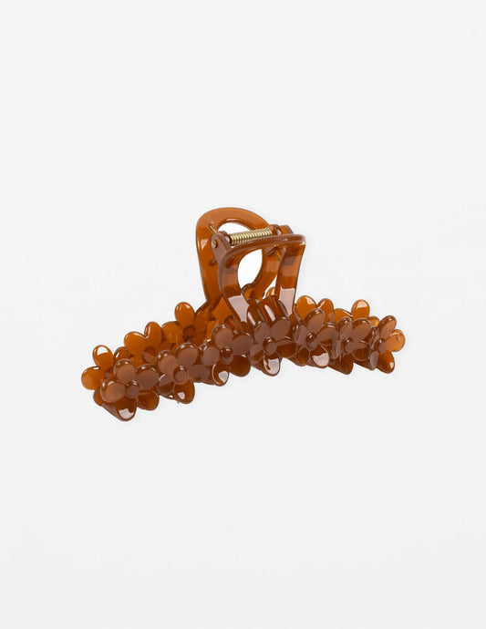 Stella + Gemma Hair Grip | Translucent Brown Flower