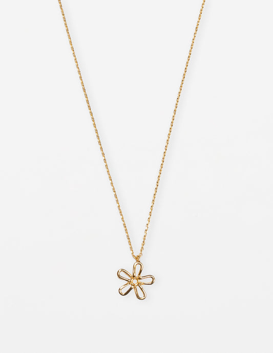 Stella + Gemma Necklace | Flower Cut Out Gold