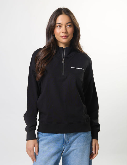 Stella + Gemma Core 1/4 Zip Sweat | Black