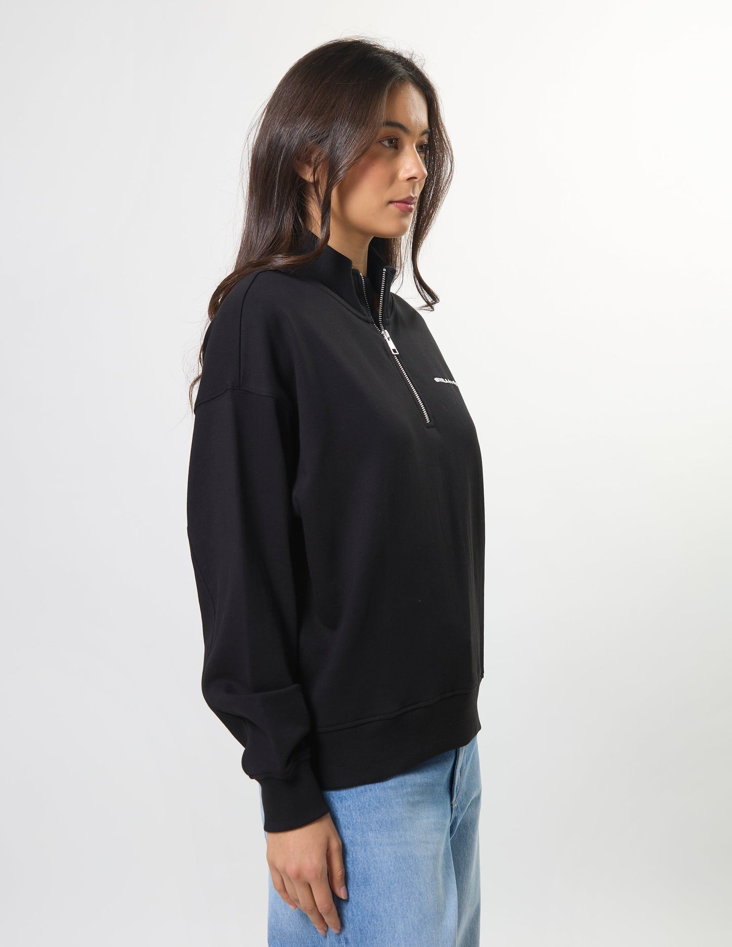 Stella + Gemma Core 1/4 Zip Sweat | Black