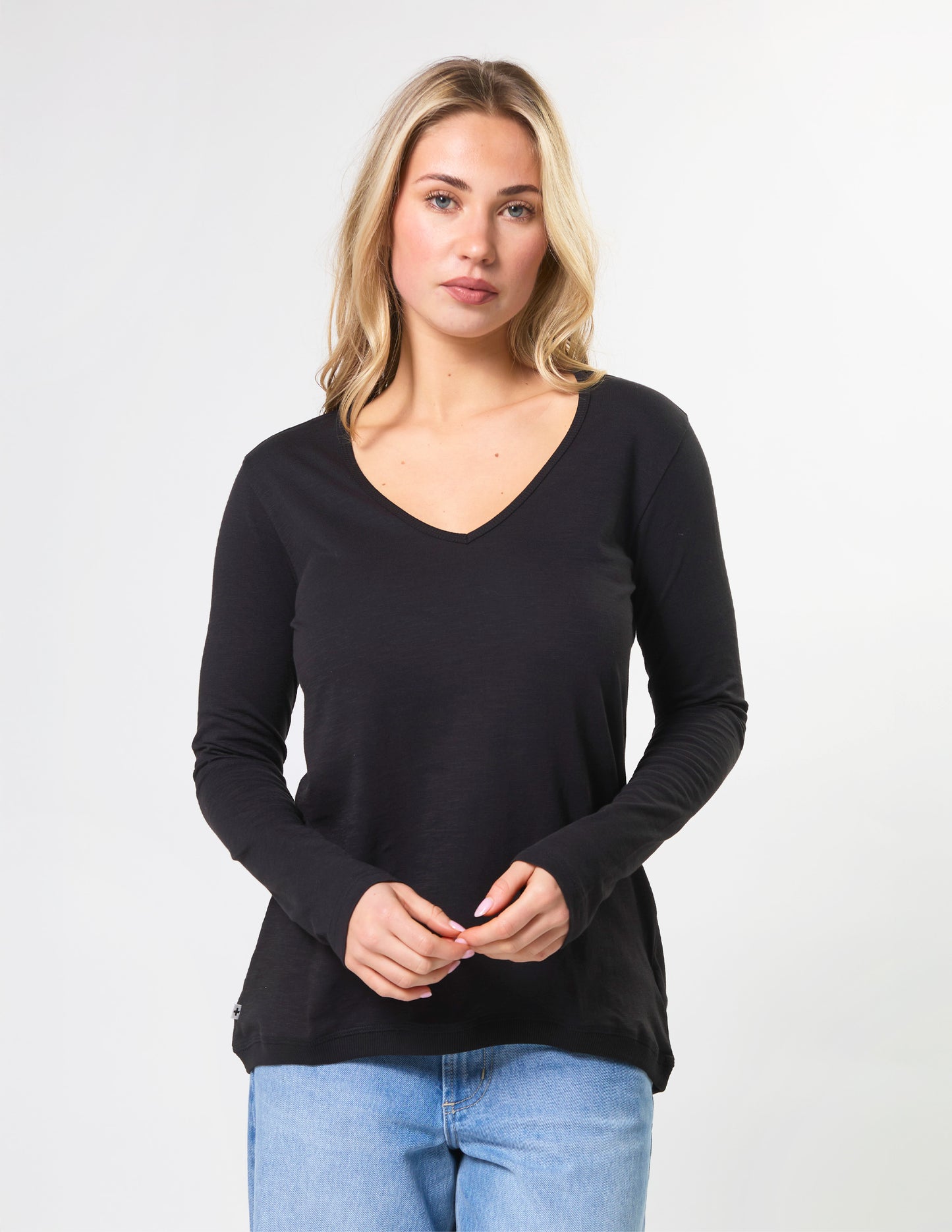 Stella + Gemma Parker V Top | Black