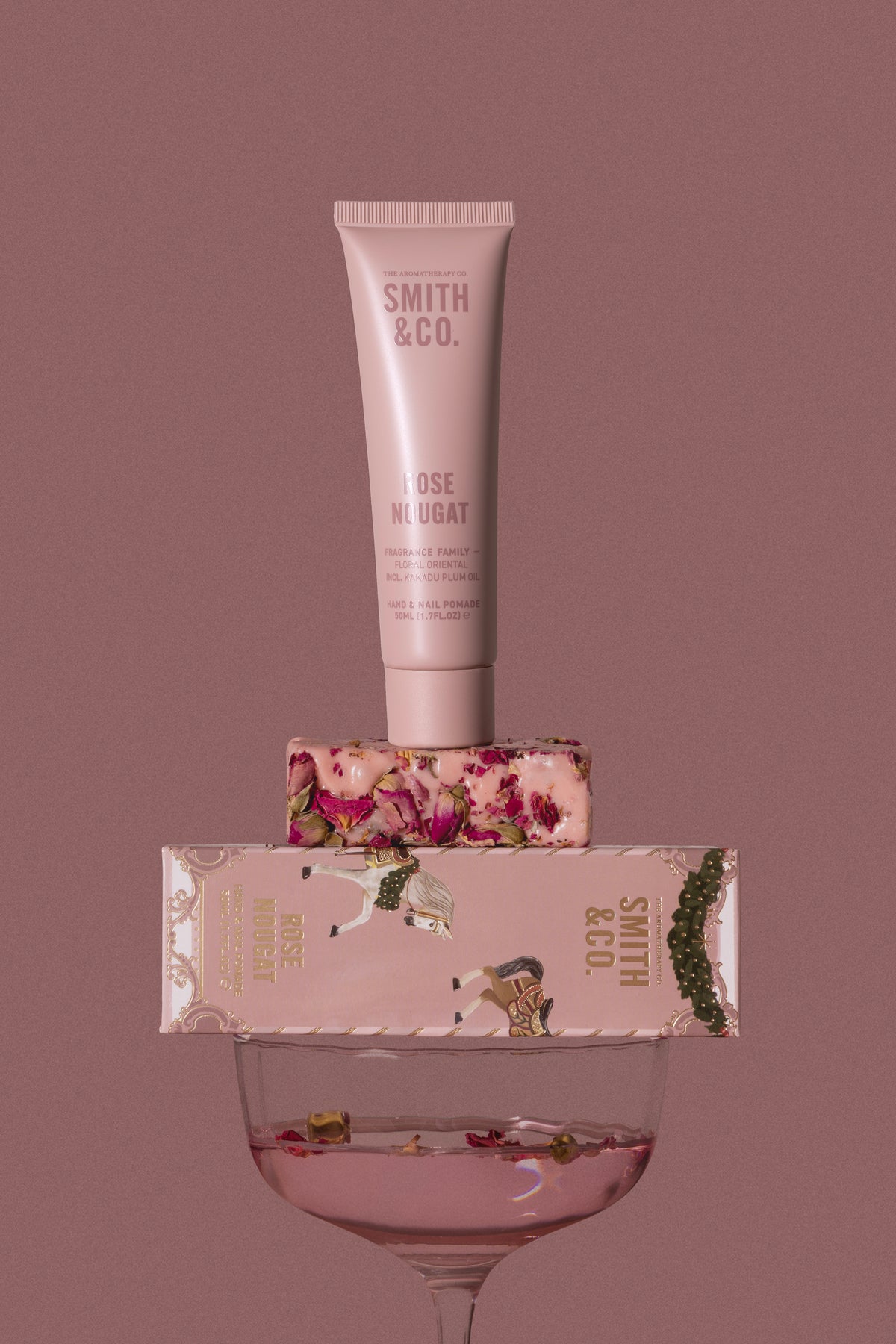 Smith & Co. Festive Hand & Nail Pomade 50ml - Rose Nougat