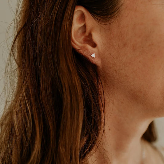 Katy B Mini Triangle Stud Earrings