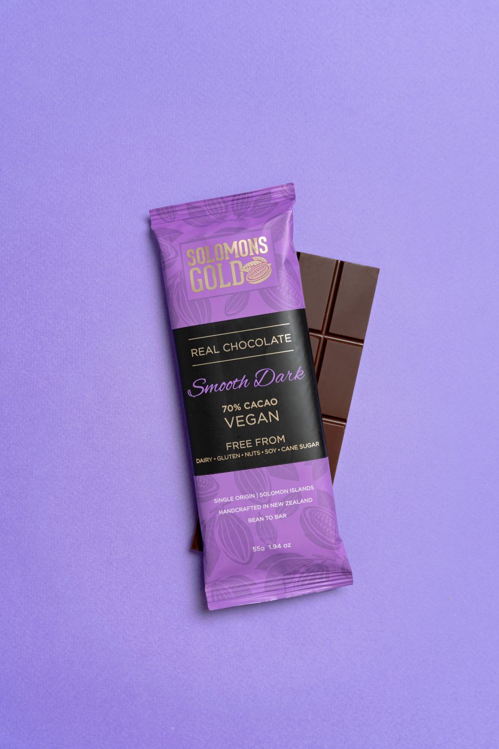 Solomons Gold Vegan Chocolate | Smooth Dark 70% 55g