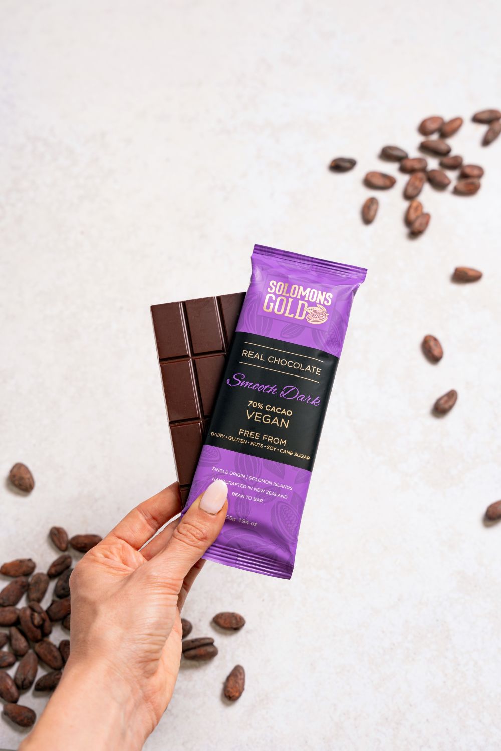 Solomons Gold Vegan Chocolate | Smooth Dark 70% 55g