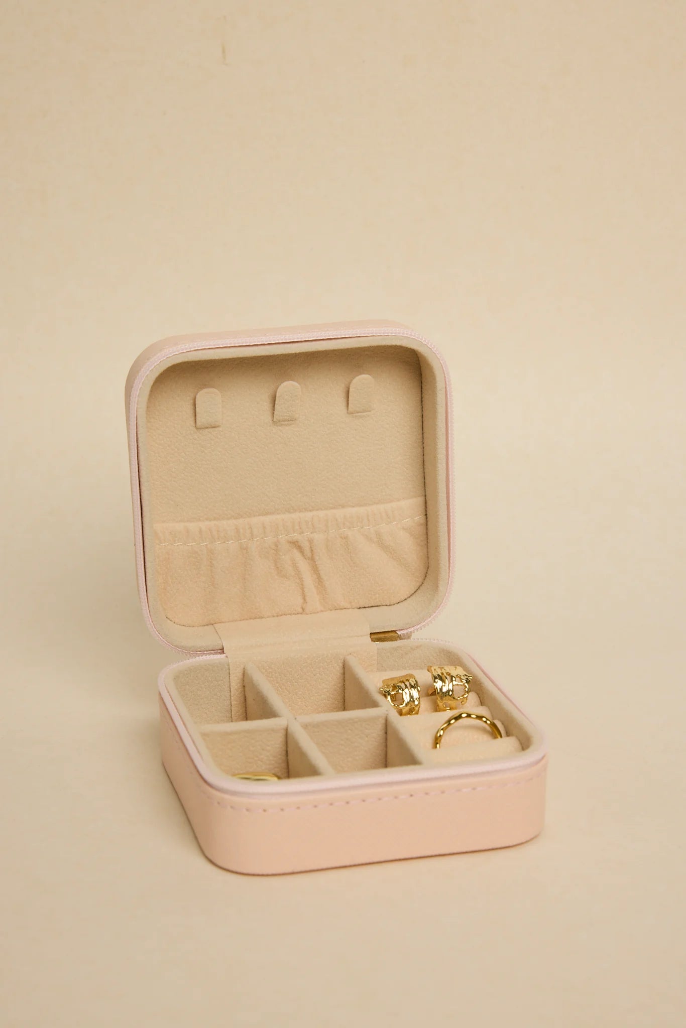 Humble + Heart Square Pink Jewellery Travel Case